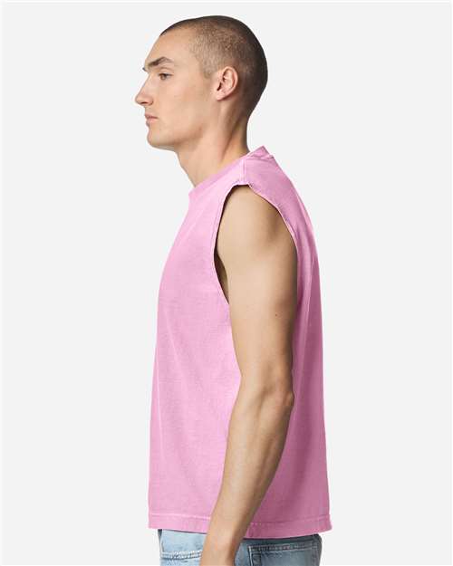American Apparel Unisex Heavyweight Cotton Garment-Dyed Boxy Muscle Tee 207GD