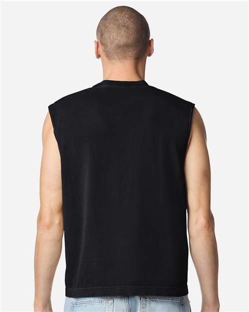 American Apparel Unisex Heavyweight Cotton Garment-Dyed Boxy Muscle Tee 207GD