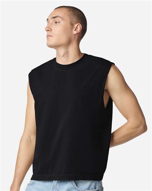 American Apparel Unisex Heavyweight Cotton Garment-Dyed Boxy Muscle Tee 207GD