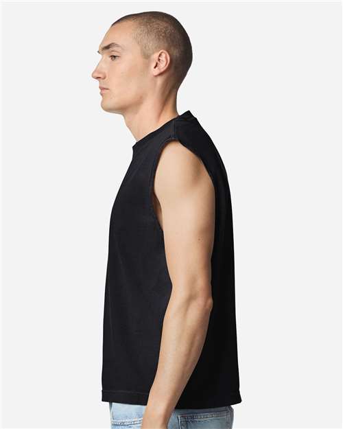 American Apparel Unisex Heavyweight Cotton Garment-Dyed Boxy Muscle Tee 207GD