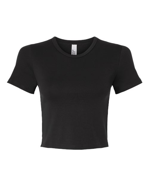 American Apparel Women's Baby Rib Fitted Cropped Tee BR210