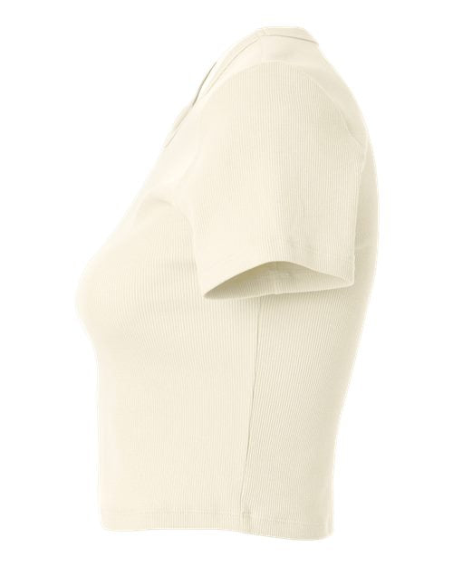 American Apparel Women's Baby Rib Fitted Cropped Tee BR210