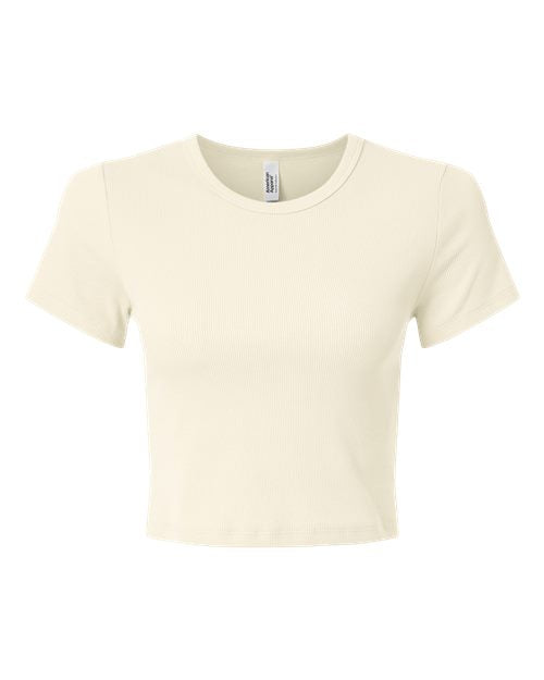 American Apparel Women's Baby Rib Fitted Cropped Tee BR210