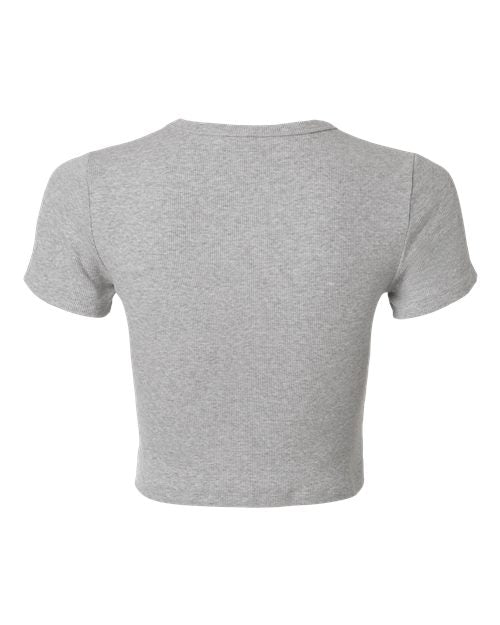 American Apparel Women's Baby Rib Fitted Cropped Tee BR210