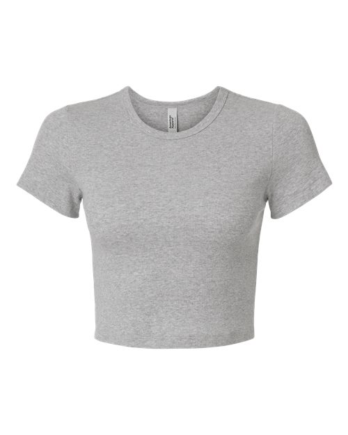 American Apparel Women's Baby Rib Fitted Cropped Tee BR210