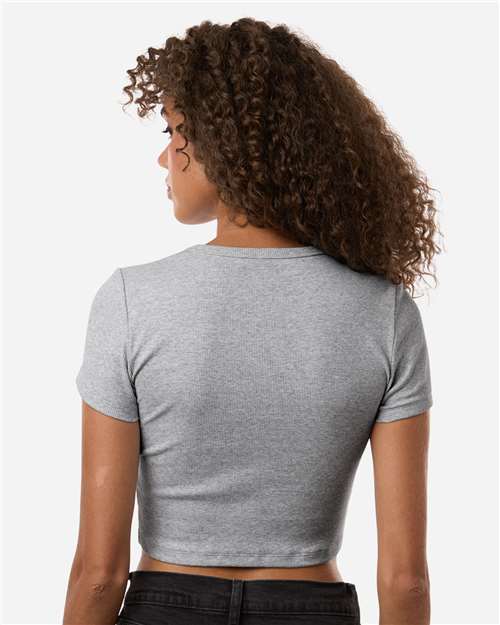 American Apparel Women's Baby Rib Fitted Cropped Tee BR210