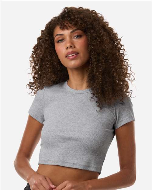American Apparel Women's Baby Rib Fitted Cropped Tee BR210