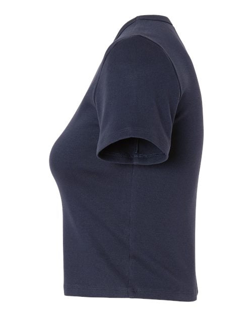 American Apparel Women's Baby Rib Fitted Cropped Tee BR210
