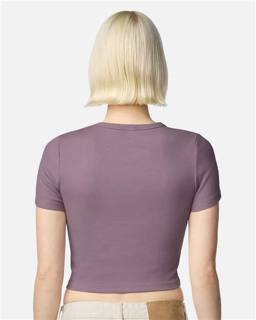 American Apparel Women's Baby Rib Fitted Cropped Tee BR210