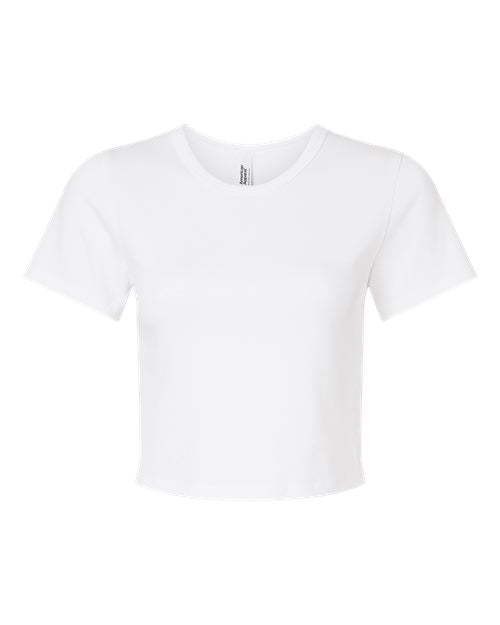 American Apparel Women's Baby Rib Fitted Cropped Tee BR210