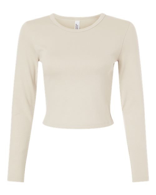 American Apparel Women's Baby Rib Long Sleeve Fitted Tee BR2107