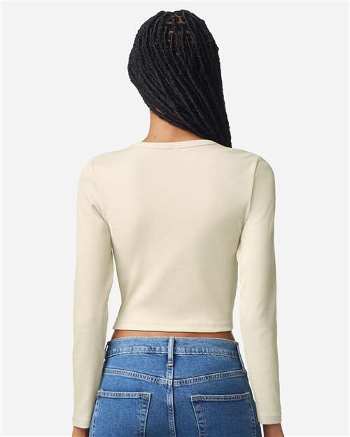 American Apparel Women's Baby Rib Long Sleeve Fitted Tee BR2107