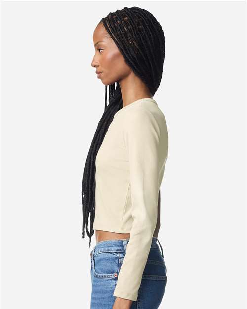 American Apparel Women's Baby Rib Long Sleeve Fitted Tee BR2107