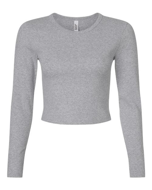 American Apparel Women's Baby Rib Long Sleeve Fitted Tee BR2107