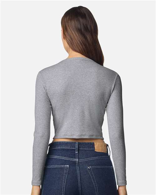 American Apparel Women's Baby Rib Long Sleeve Fitted Tee BR2107