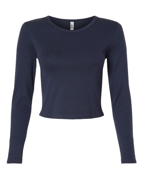 American Apparel Women's Baby Rib Long Sleeve Fitted Tee BR2107