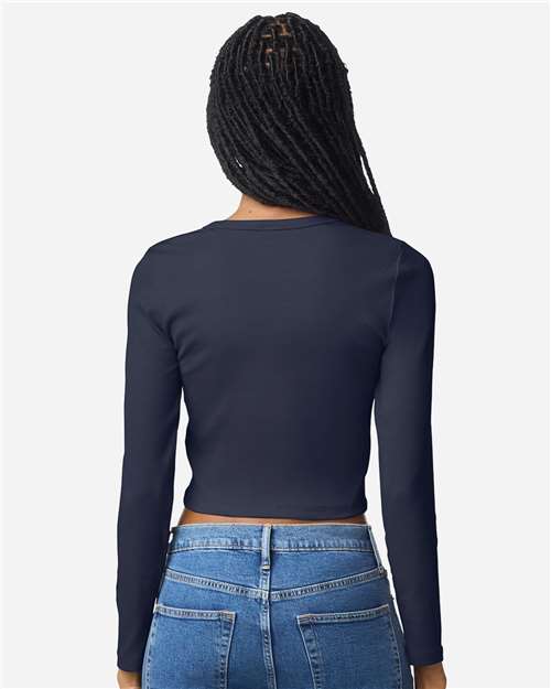 American Apparel Women's Baby Rib Long Sleeve Fitted Tee BR2107