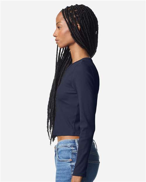 American Apparel Women's Baby Rib Long Sleeve Fitted Tee BR2107
