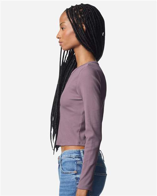 American Apparel Women's Baby Rib Long Sleeve Fitted Tee BR2107