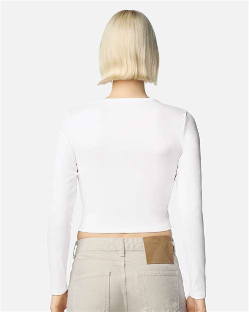 American Apparel Women's Baby Rib Long Sleeve Fitted Tee BR2107