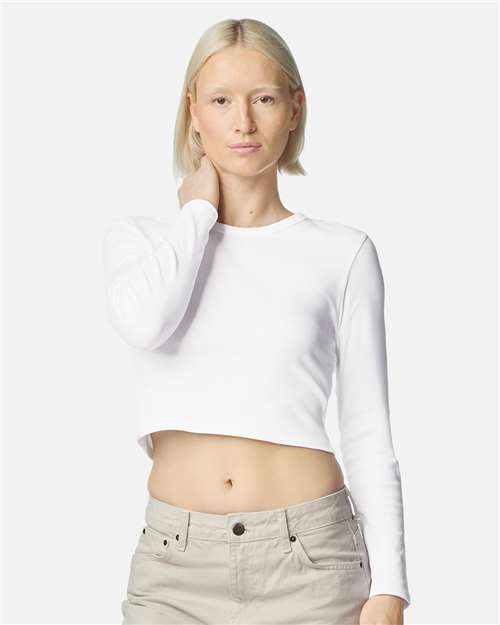 American Apparel Women's Baby Rib Long Sleeve Fitted Tee BR2107