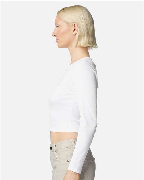 American Apparel Women's Baby Rib Long Sleeve Fitted Tee BR2107
