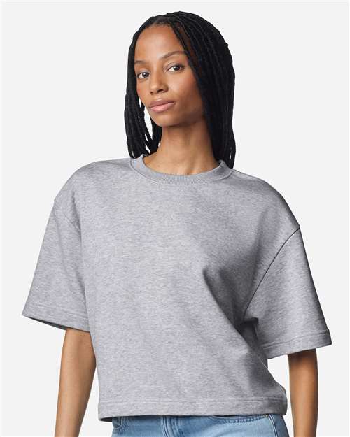 American Apparel Women's French Terry Mid-Length Boxy Tee FTCB0