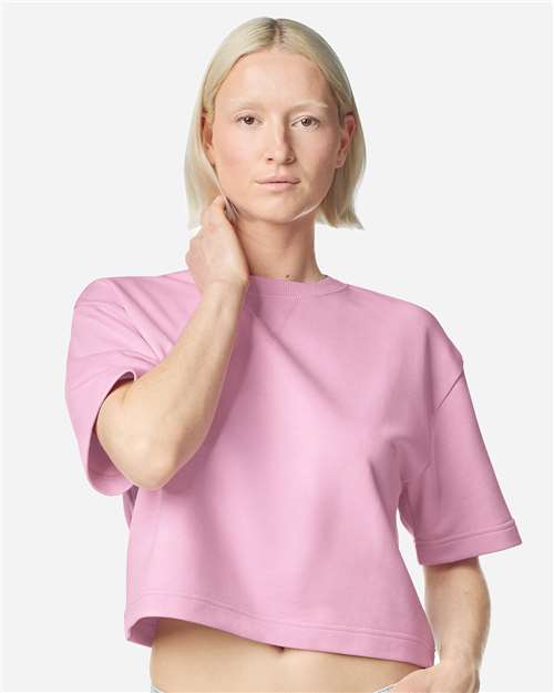 American Apparel Women's French Terry Mid-Length Boxy Tee FTCB0