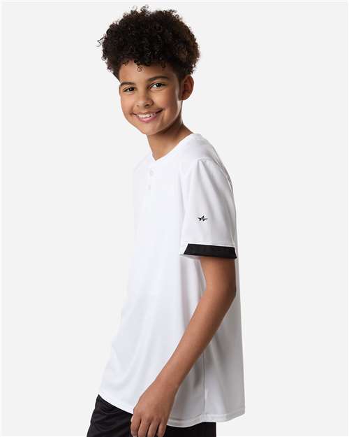 Alleson Athletic Youth On The Rise Two Button Jersey 2950