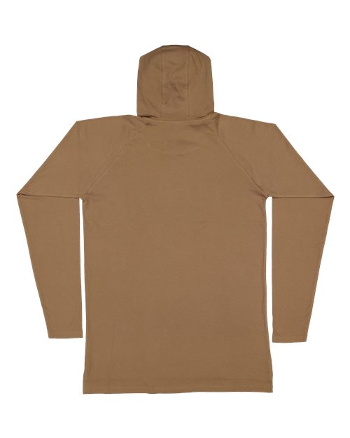LAT Unisex Fine Jersey Hooded Long Sleeve Raglan Tee 6917