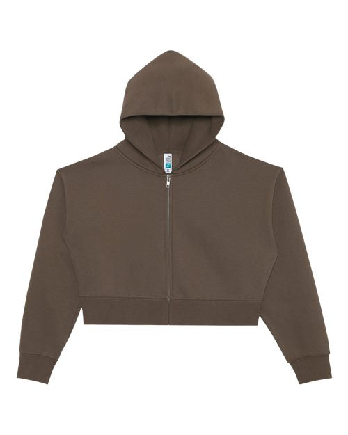 Lane Seven Women's Relaxed Cropped Full-Zip Hoodie Sweatshirt LS88003