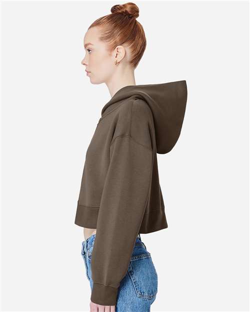 Lane Seven Women's Relaxed Cropped Full-Zip Hoodie Sweatshirt LS88003