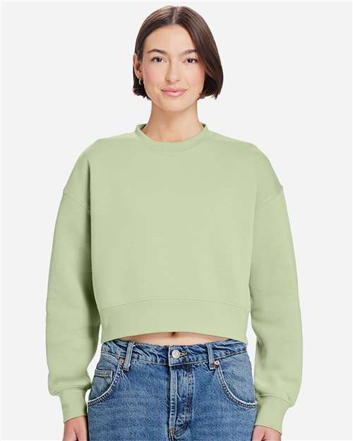 Lane Seven Women's Relaxed Cropped Crewneck Sweatshirt LS88004