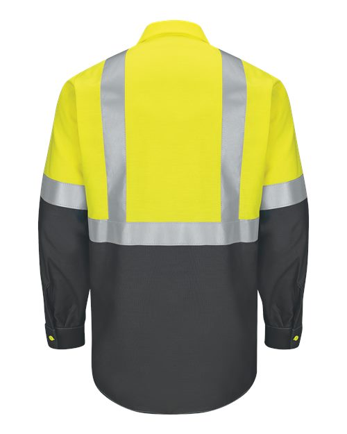 Red Kap Men's Enhanced & Hi-Visibility Long Sleeve Work Shirt SY14