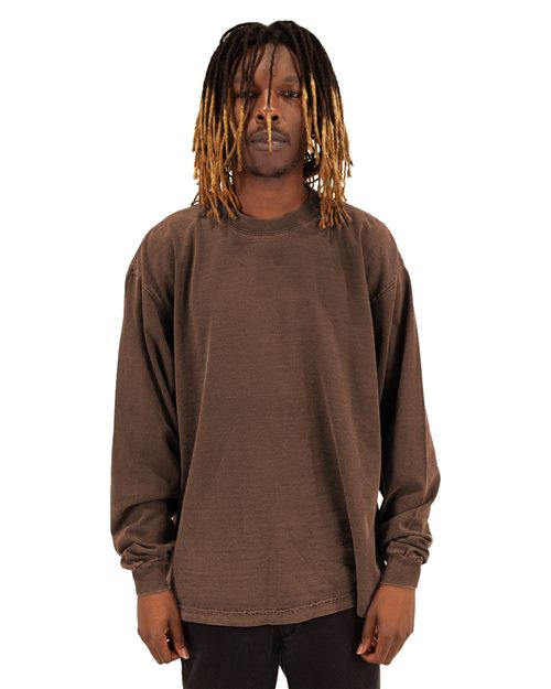 Shaka Wear Unisex Max Heavyweight Garment-Dyed Long Sleeve Tee SHGDLS