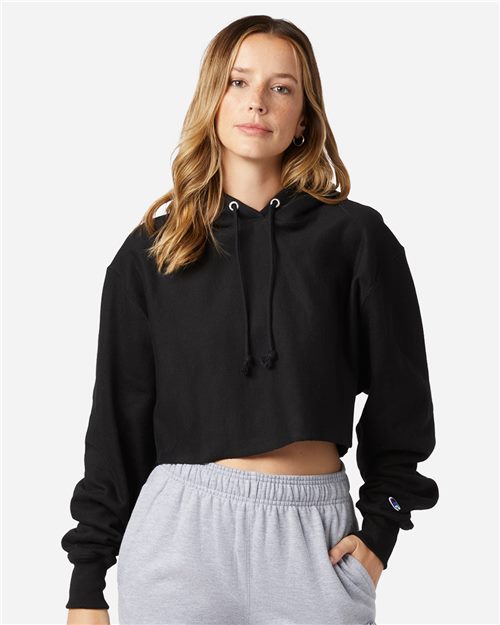 Champion Women's Reverse Weave® Hooded Cropped Sweatshirt RW01W