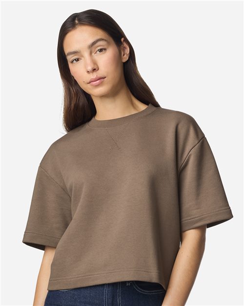 American Apparel Women's French Terry Mid-Length Boxy Tee FTCB0