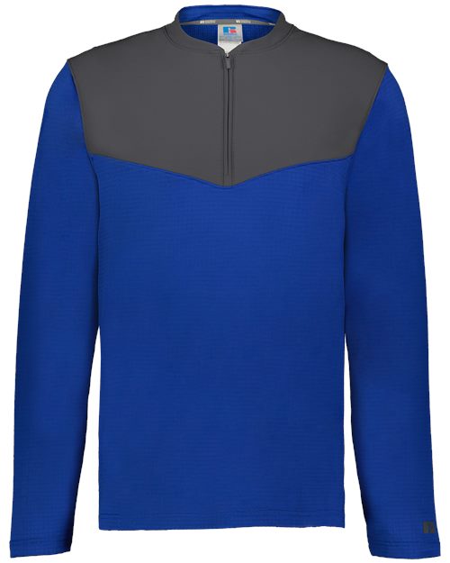 Russell Athletic Unisex Sideline Grid Fleece Quarter-Zip Pullover R03GKM