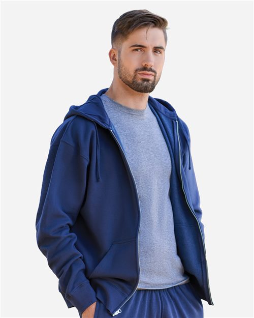 J. America Unisex BTB Fleece Hooded Full-Zip Sweatshirt 8723