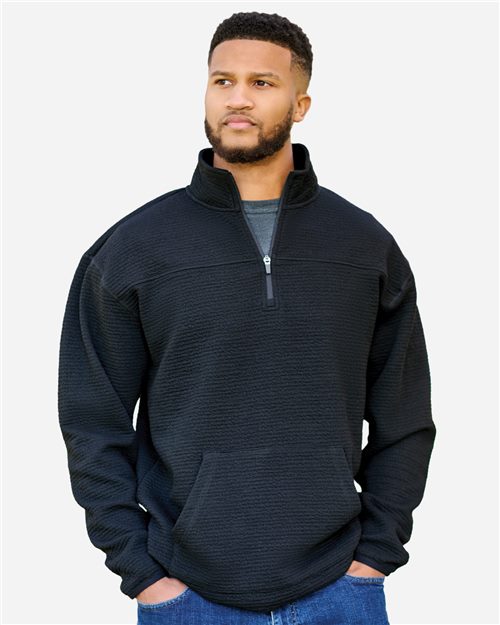 J. America Unisex Pebble Fleece Quarter-Zip Pullover 8773