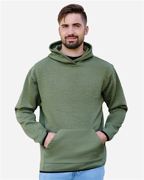 J. America Unisex Pebble Fleece Hooded Pullover 8774