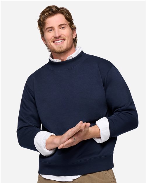 LAT Unisex Mock Neck Fleece Sweatshirt 6928