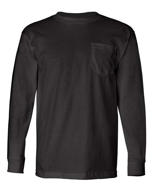 Bayside Unisex USA-Made Long Sleeve Pocket T-Shirt 8100