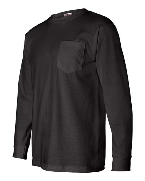 Bayside Unisex USA-Made Long Sleeve Pocket T-Shirt 8100