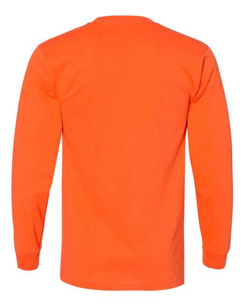 Bayside Unisex USA-Made Long Sleeve Pocket T-Shirt 8100