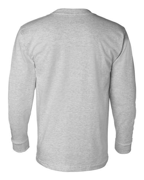 Bayside Unisex USA-Made Long Sleeve Pocket T-Shirt 8100