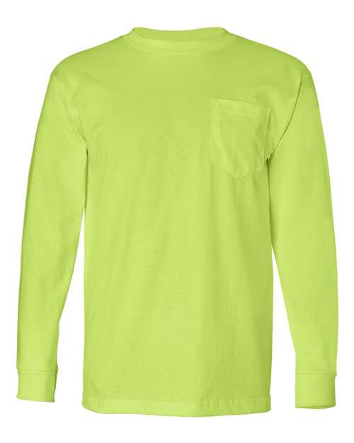 Bayside Unisex USA-Made Long Sleeve Pocket T-Shirt 8100