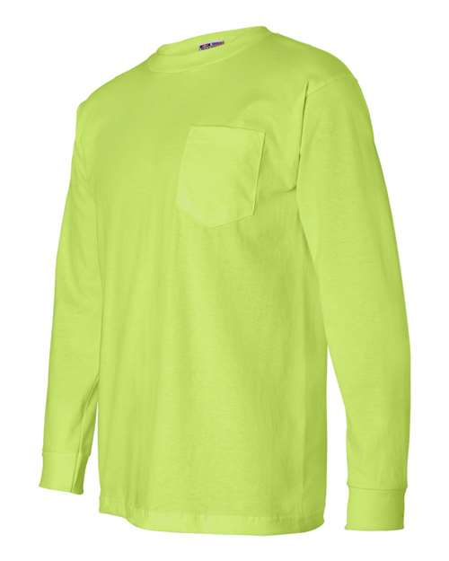 Bayside Unisex USA-Made Long Sleeve Pocket T-Shirt 8100