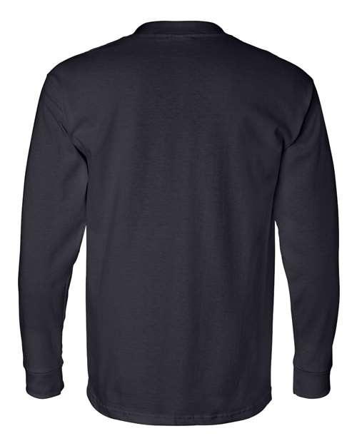 Bayside Unisex USA-Made Long Sleeve Pocket T-Shirt 8100
