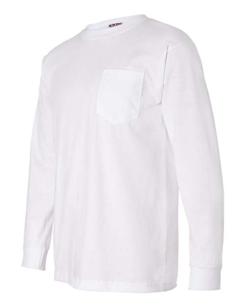 Bayside Unisex USA-Made Long Sleeve Pocket T-Shirt 8100
